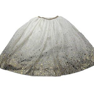 Cat And Jack Girl's Size Medium 7-8 Skirt Lined Lace And Sparkles White Preowned